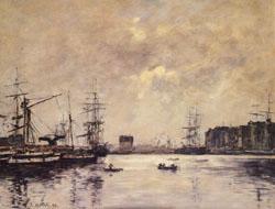 Eugene Boudin The Port of Le Havre(Dock of La Barre) oil painting picture